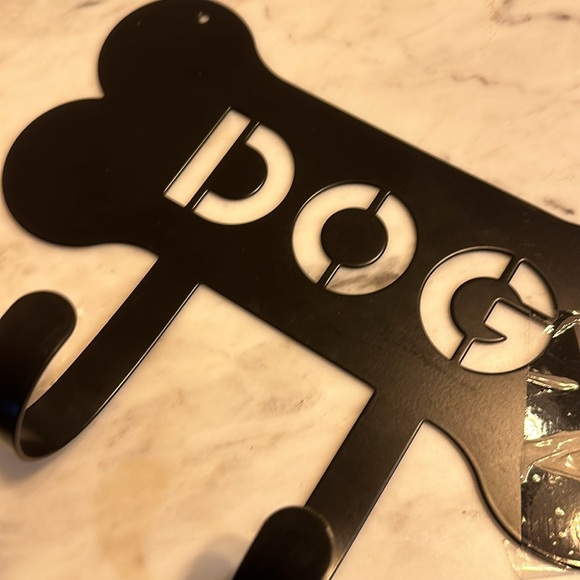 Dog Sign black two hooks - Picture 2 of 4